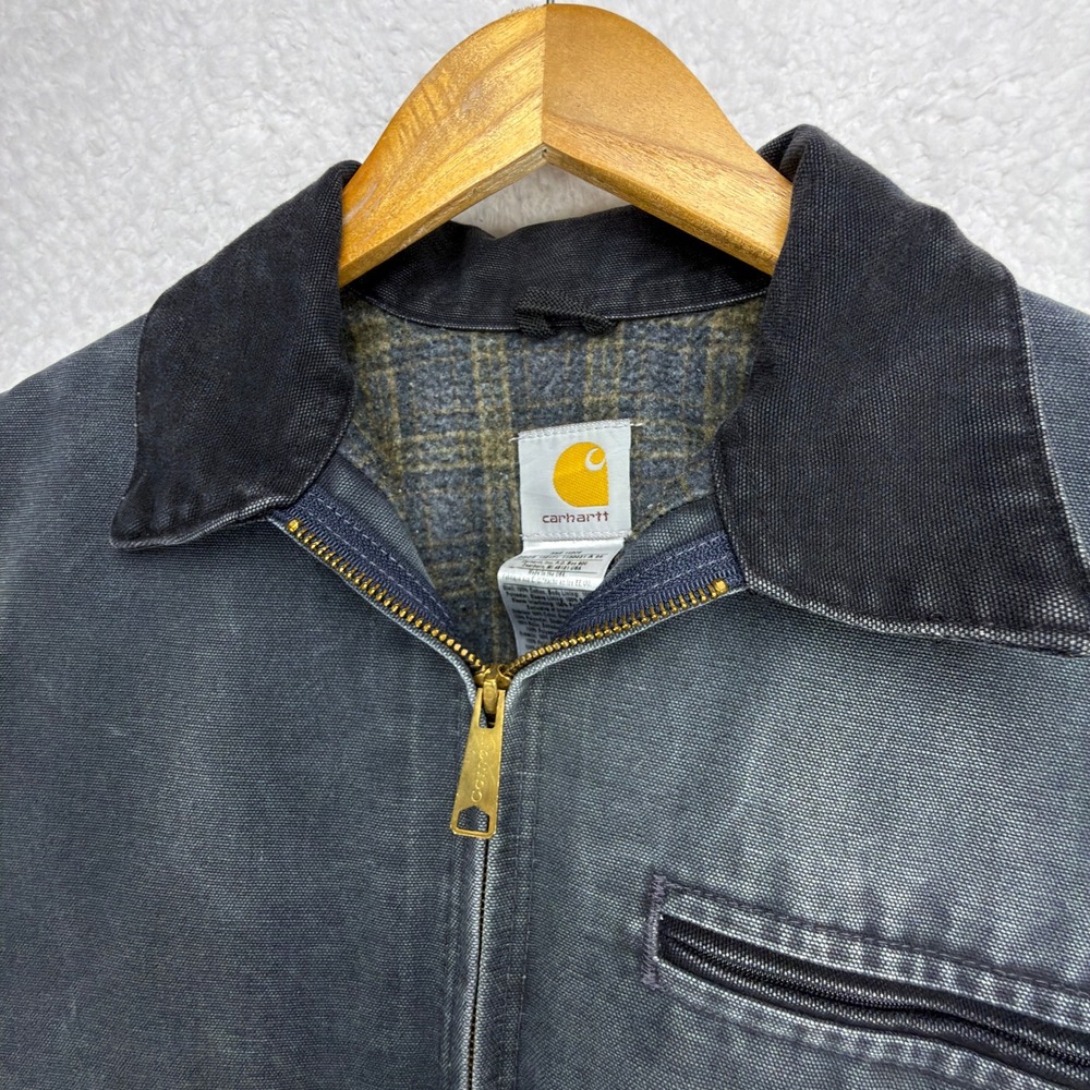 Carhartt Detroit Jacket Blanket Lined Mens Medium J97 PTL Petrol Gray - Picture 13 of 16